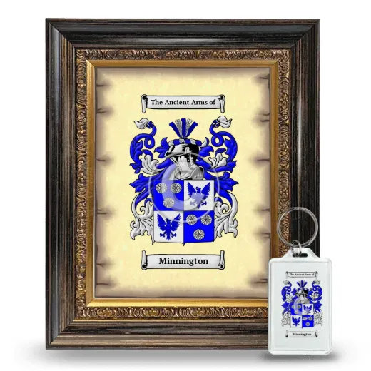 Minnington Framed Coat of Arms and Keychain - Heirloom
