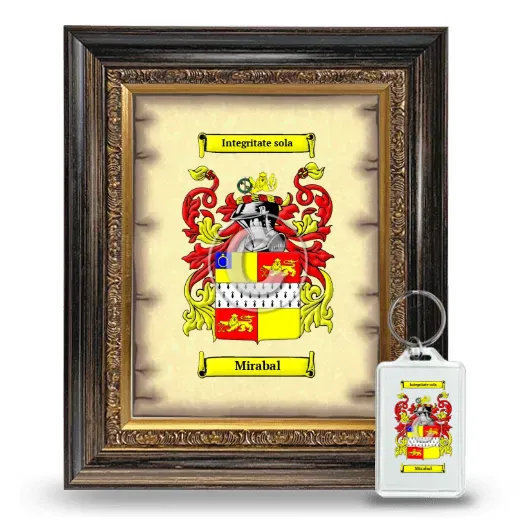 Mirabal Framed Coat of Arms and Keychain - Heirloom