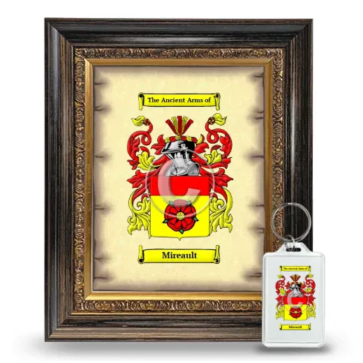 Mireault Framed Coat of Arms and Keychain - Heirloom
