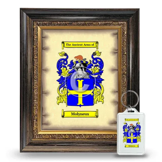 Molyneux Framed Coat of Arms and Keychain - Heirloom