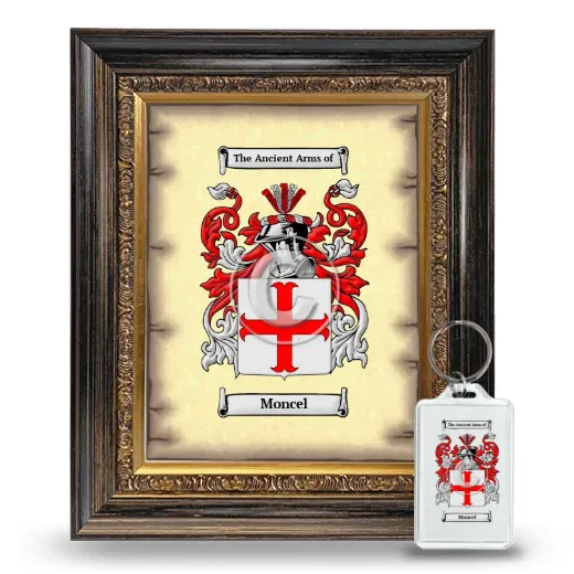 Moncel Framed Coat of Arms and Keychain - Heirloom