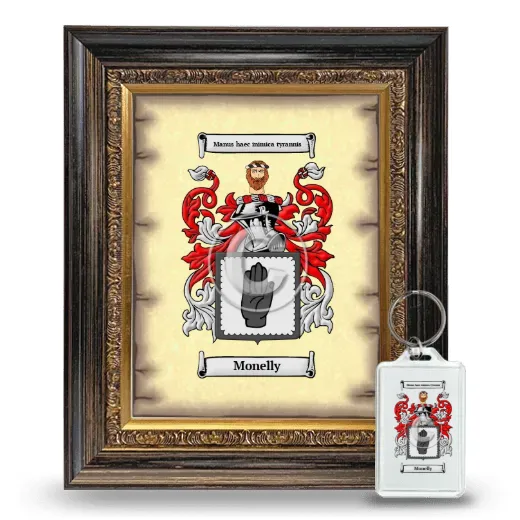 Monelly Framed Coat of Arms and Keychain - Heirloom
