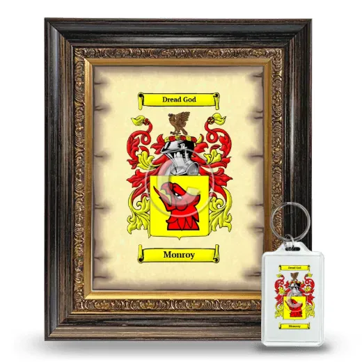 Monroy Framed Coat of Arms and Keychain - Heirloom