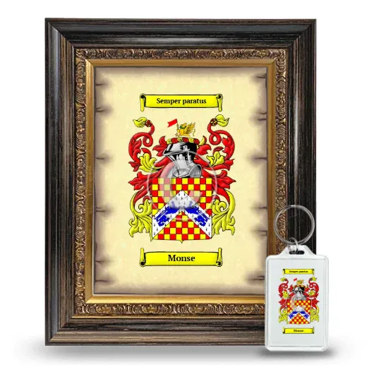 Monse Framed Coat of Arms and Keychain - Heirloom