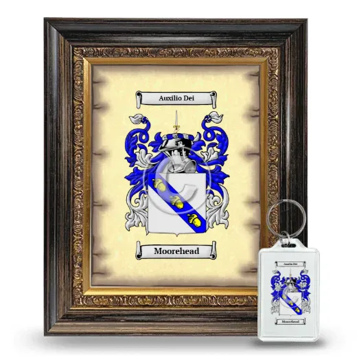 Moorehead Framed Coat of Arms and Keychain - Heirloom