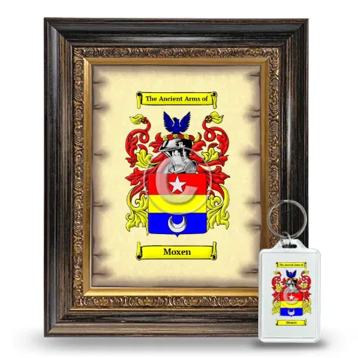 Moxen Framed Coat of Arms and Keychain - Heirloom