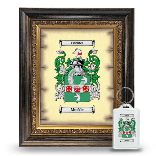 Muckle Framed Coat of Arms and Keychain - Heirloom