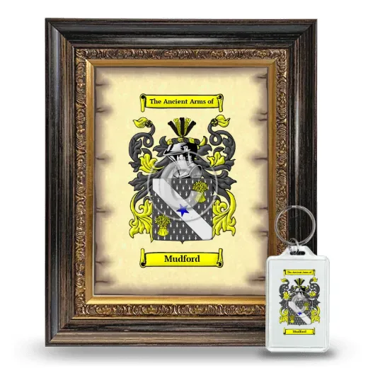Mudford Framed Coat of Arms and Keychain - Heirloom