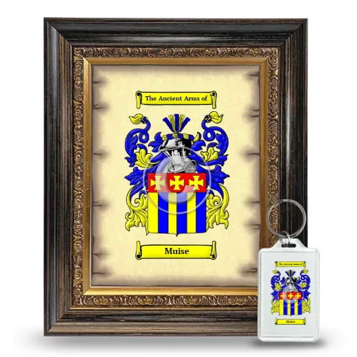 Muise Framed Coat of Arms and Keychain - Heirloom