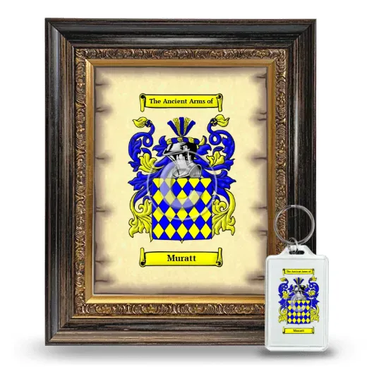 Muratt Framed Coat of Arms and Keychain - Heirloom