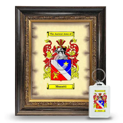 Muratti Framed Coat of Arms and Keychain - Heirloom