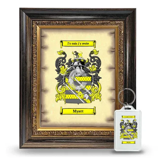 Myatt Framed Coat of Arms and Keychain - Heirloom