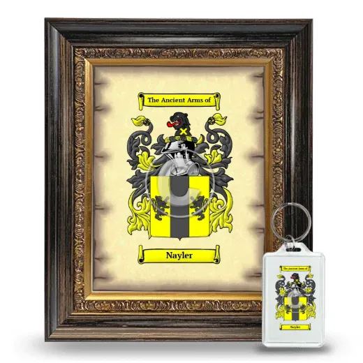 Nayler Framed Coat of Arms and Keychain - Heirloom
