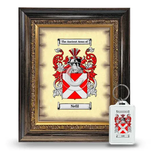 Nefil Framed Coat of Arms and Keychain - Heirloom