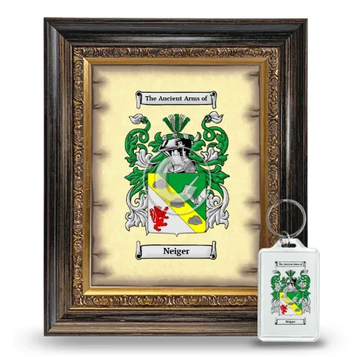 Neiger Framed Coat of Arms and Keychain - Heirloom