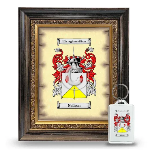 Neilson Framed Coat of Arms and Keychain - Heirloom
