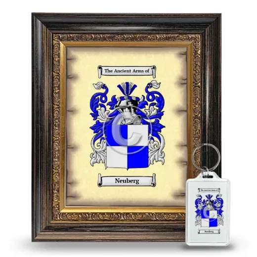 Neuberg Framed Coat of Arms and Keychain - Heirloom