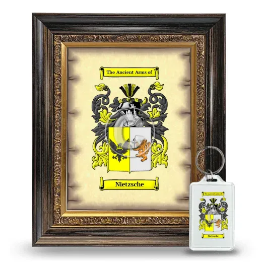 Nietzsche Framed Coat of Arms and Keychain - Heirloom