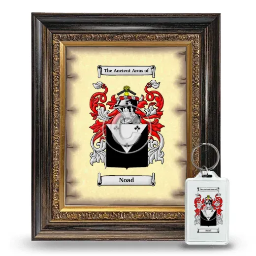 Noad Framed Coat of Arms and Keychain - Heirloom