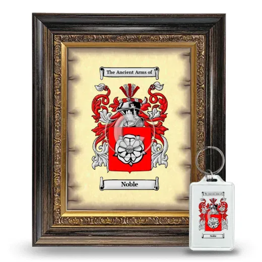 Noble Framed Coat of Arms and Keychain - Heirloom