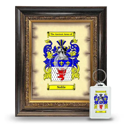 Noftle Framed Coat of Arms and Keychain - Heirloom