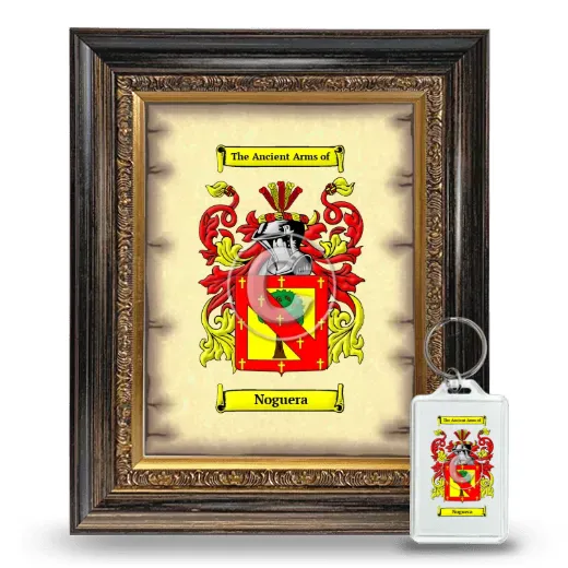 Noguera Framed Coat of Arms and Keychain - Heirloom