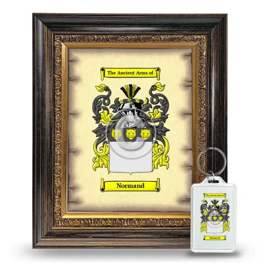 Normand Framed Coat of Arms and Keychain - Heirloom