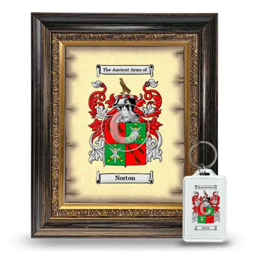 Norton Framed Coat of Arms and Keychain - Heirloom