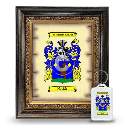 Novick Framed Coat of Arms and Keychain - Heirloom