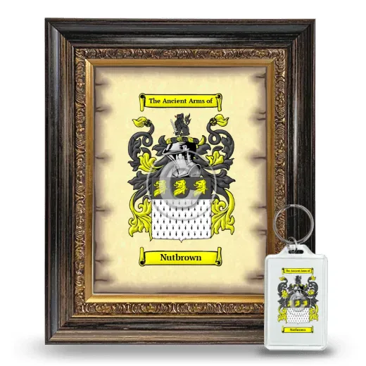Nutbrown Framed Coat of Arms and Keychain - Heirloom