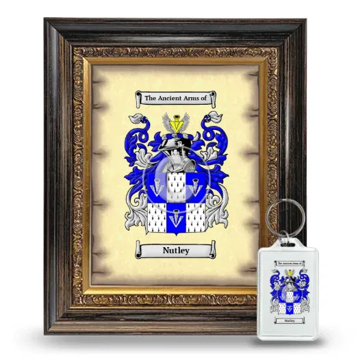 Nutley Framed Coat of Arms and Keychain - Heirloom