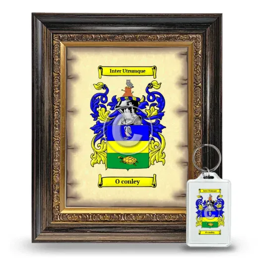 O conley Framed Coat of Arms and Keychain - Heirloom