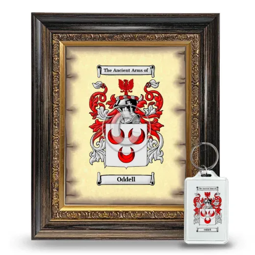 Oddell Framed Coat of Arms and Keychain - Heirloom