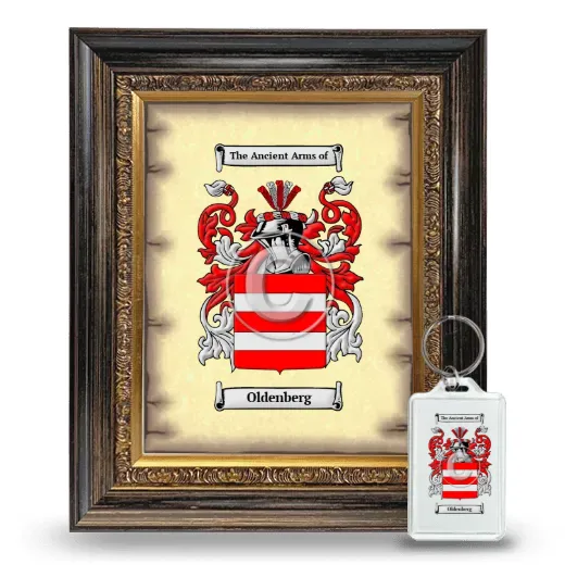 Oldenberg Framed Coat of Arms and Keychain - Heirloom