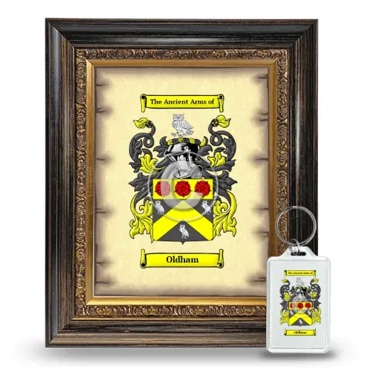 Oldham Framed Coat of Arms and Keychain - Heirloom