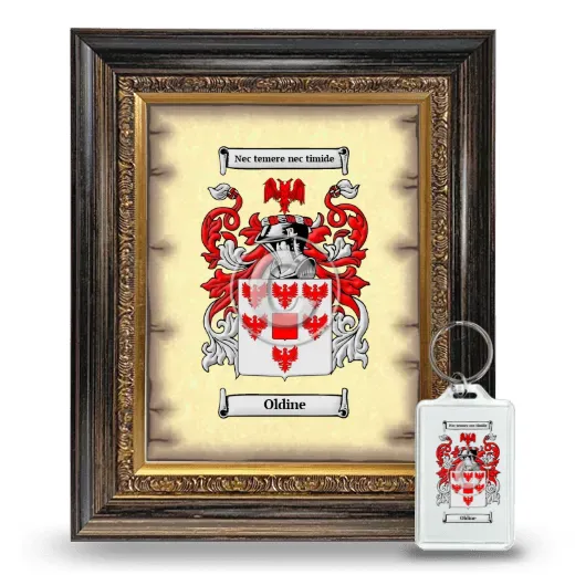 Oldine Framed Coat of Arms and Keychain - Heirloom
