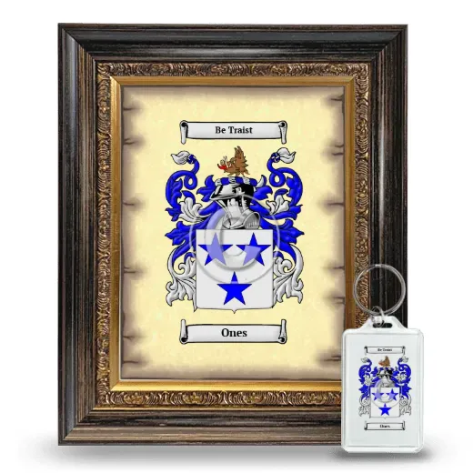 Ones Framed Coat of Arms and Keychain - Heirloom
