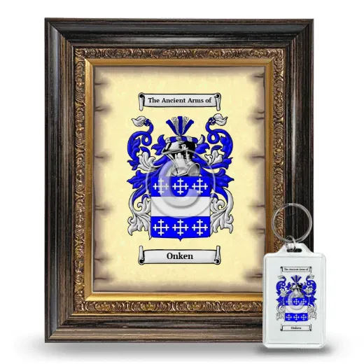 Onken Framed Coat of Arms and Keychain - Heirloom