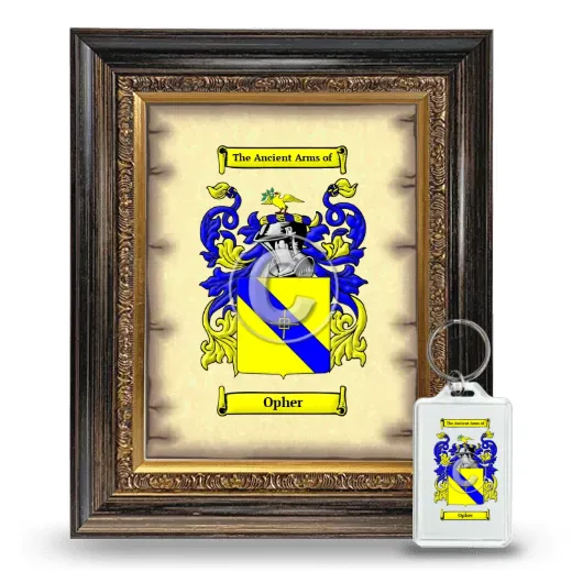 Opher Framed Coat of Arms and Keychain - Heirloom
