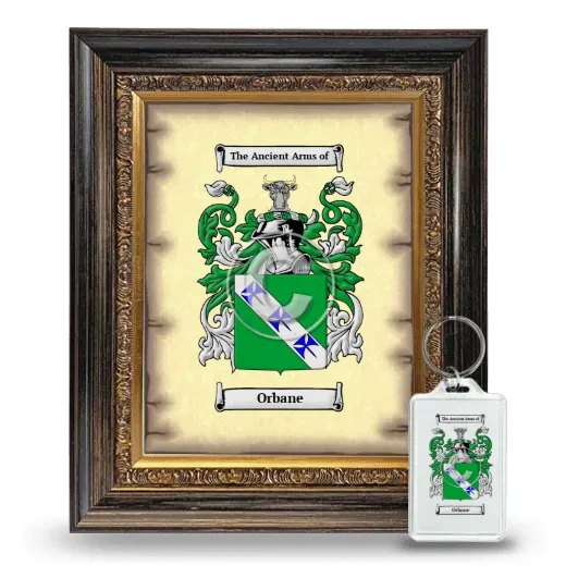 Orbane Framed Coat of Arms and Keychain - Heirloom