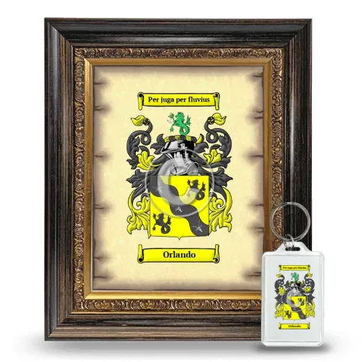 Orlando Framed Coat of Arms and Keychain - Heirloom