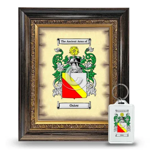 Oster Framed Coat of Arms and Keychain - Heirloom
