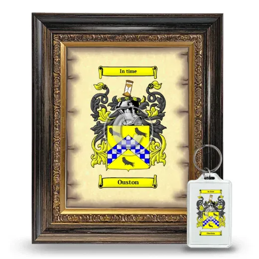 Ouston Framed Coat of Arms and Keychain - Heirloom
