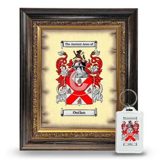 Outlan Framed Coat of Arms and Keychain - Heirloom