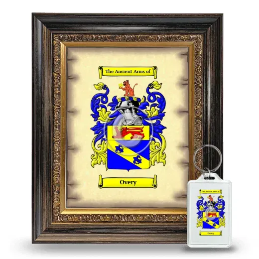 Overy Framed Coat of Arms and Keychain - Heirloom