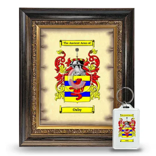 Oxby Framed Coat of Arms and Keychain - Heirloom