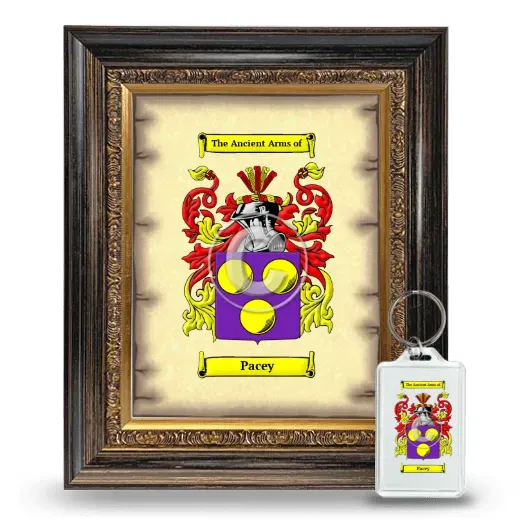 Pacey Framed Coat of Arms and Keychain - Heirloom