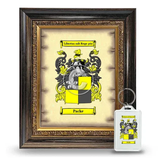 Packe Framed Coat of Arms and Keychain - Heirloom