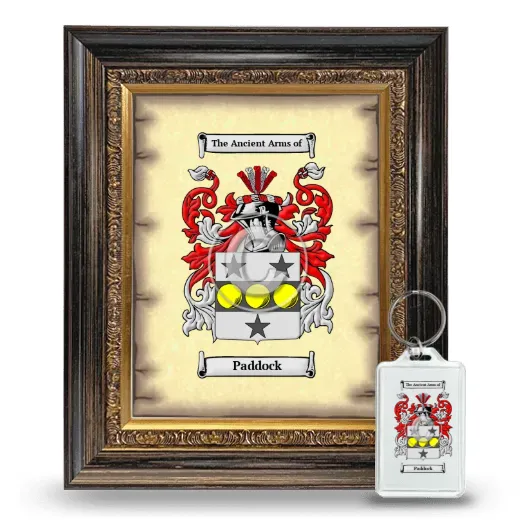 Paddock Framed Coat of Arms and Keychain - Heirloom