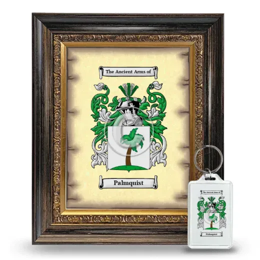 Palmquist Framed Coat of Arms and Keychain - Heirloom